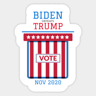 Biden defeats Trump Sticker